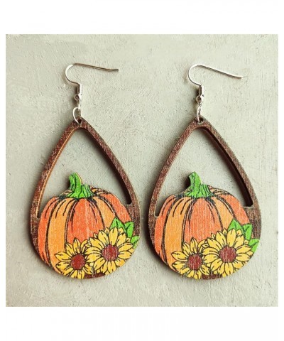 Cute Thanksgiving Turkey Pumpkin Maple Leaf Dangle Earrings for Women Lightweight Holiday Dangle Earrings Thanksgiving Fall W...