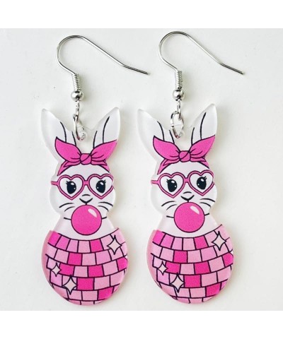 Easter Earrings Acrylic Cute Bunny Rabbit Egg Spring Flower Dangle Drop Earrings Easter Holiday Gifts for Women G Pink $7.07 ...