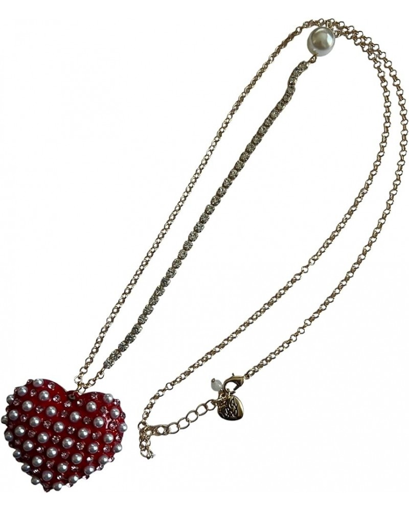 Heart Necklace Red $33.63 Necklaces