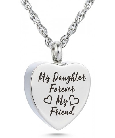 Forever My Friend Urn Necklace for Ashes Cremation Jewelry Fillable Necklace Stainless Steel Memorial Necklace Daughter $9.87...