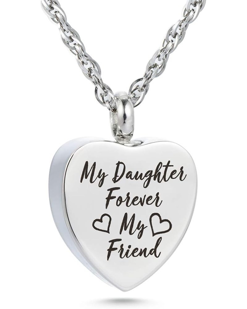 Forever My Friend Urn Necklace for Ashes Cremation Jewelry Fillable Necklace Stainless Steel Memorial Necklace Daughter $9.87...