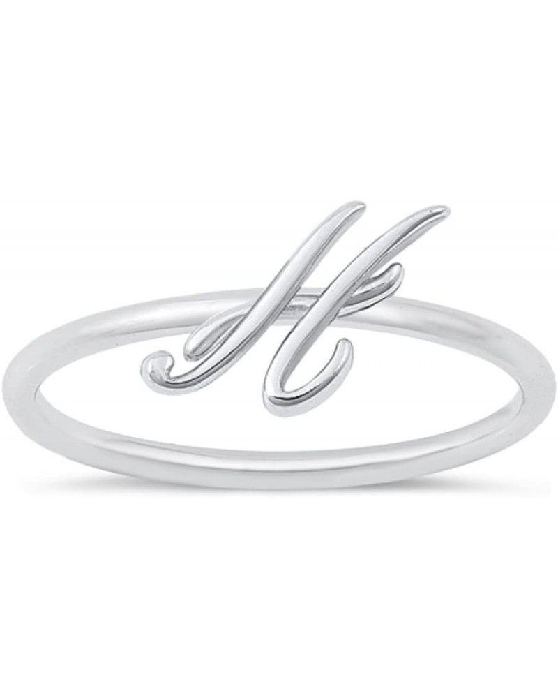 CLOSEOUT WAREHOUSE 925 Sterling Silver Initial Script Ring H $11.17 Rings