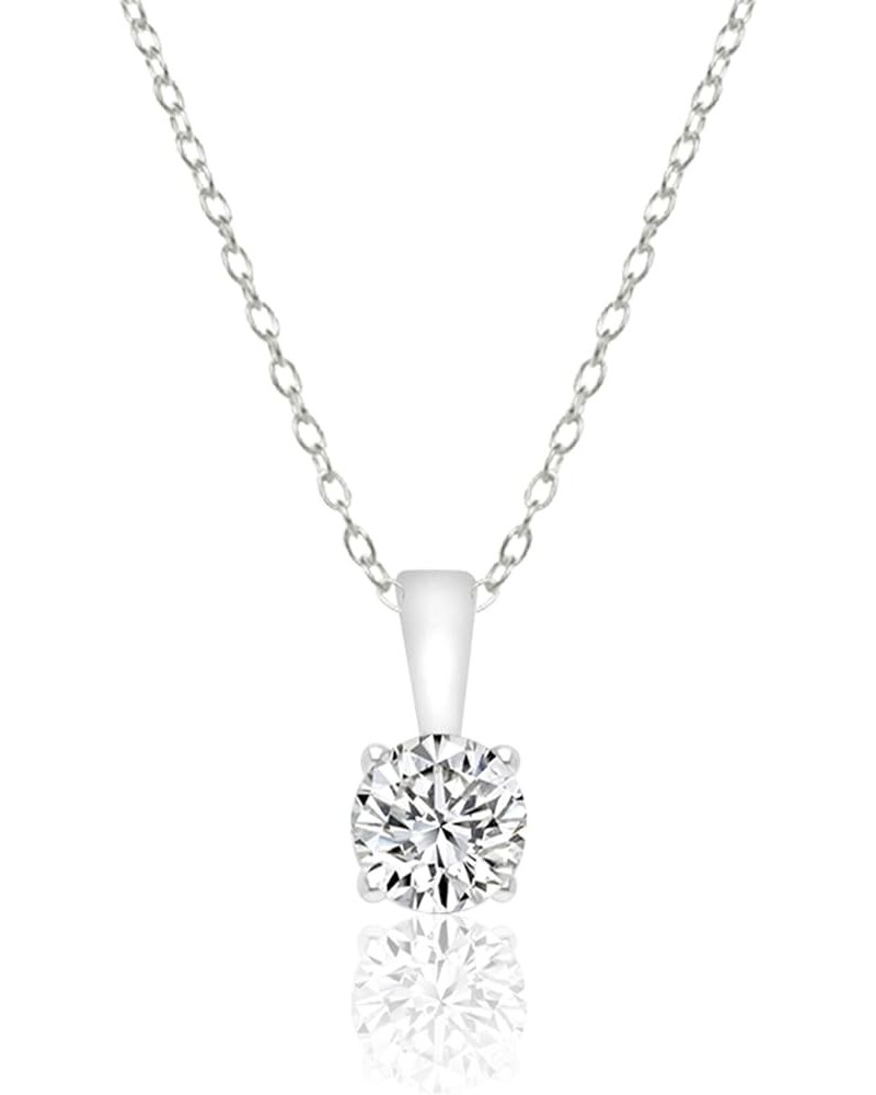 TIANA Lab Grown Diamond Pendant For Women, 10 KT White Gold Diamond Pendant Necklace, Lab Grown Diamond Designer & Stud Penda...