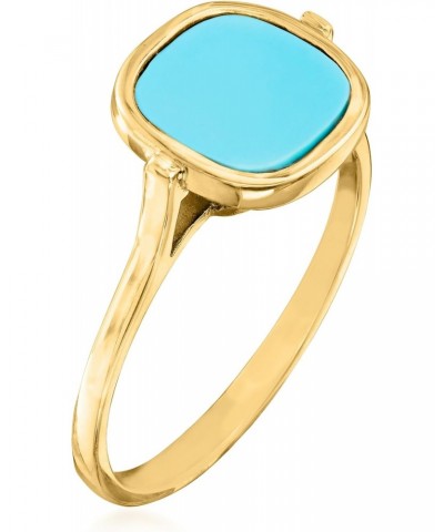 Italian Turquoise Ring in 14kt Yellow Gold. Size 7 $88.03 Rings