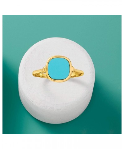 Italian Turquoise Ring in 14kt Yellow Gold. Size 7 $88.03 Rings