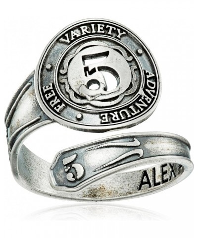 Numerology" Number, Sterling Silver Spoon Ring, Size 7-9 Five $10.39 Rings