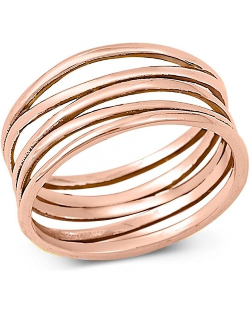 CHOOSE YOUR COLOR Sterling Silver Knot Bar Ring Rose Gold-Tone $14.45 Rings