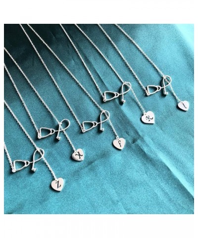 Nurse Initial Necklace Nurse Week Gifts for Women Nurse Practitioner Appreciation Graduation Gifts Stethoscope Necklace for W...