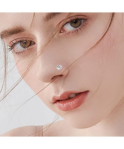 Hypoallergenic Nose Screw Studs Round Diamond Surgical Steel Nose Rings Piercing Kit A $7.01 Body Jewelry