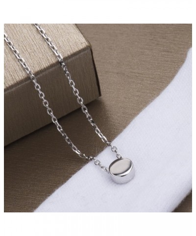 Sterling Silver Tiny Dot Necklace Round Circle Necklaces for Women Dainty Necklaces for Women Simple Necklaces for Women 02_d...