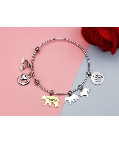 Mama Bear Charms Bracelets with 1 2 3 4 Cubs for Women Mama Bear Charms 2 Cubs $11.39 Bracelets