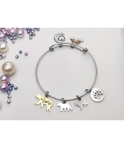 Mama Bear Charms Bracelets with 1 2 3 4 Cubs for Women Mama Bear Charms 2 Cubs $11.39 Bracelets