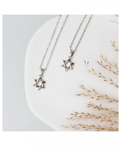 Stylish Star of David Necklace | Israel Map Necklace | Mezuzah Necklace | Jewish Necklace | Available in 14K Gold-Filled or S...