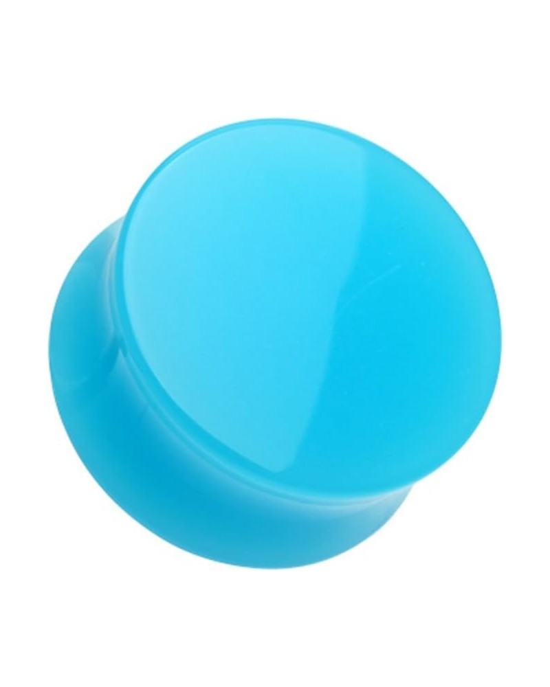 Neon Colored Acrylic Double Flared Ear Gauge Plug 3/4" (19mm), Light Blue $8.83 Body Jewelry