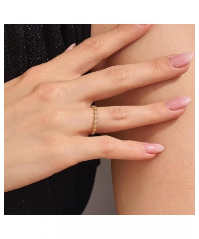 Vine Wedding Rings for Women 14k Gold Stackable Rings Flower Wedding Band Solid Gold Rings That Don't Tarnish Dainty Stacking...