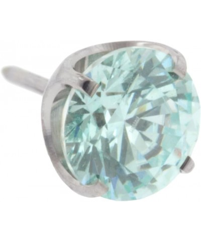 Threadless High Polish Titanium Prong-Set Faceted Gem End with 1.5mm Gem Frosty Mint $12.08 Body Jewelry