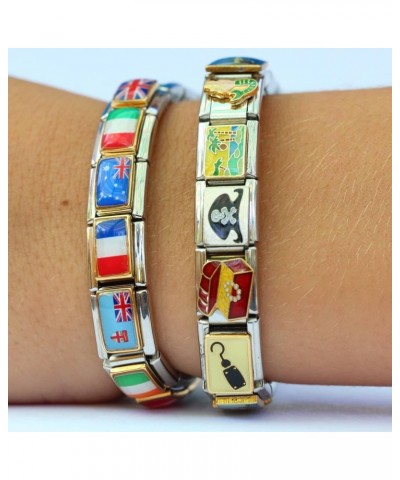 Mega Born To Bowl Forced To Work Italian Charm (18mm Double Size Charm) $8.19 Bracelets