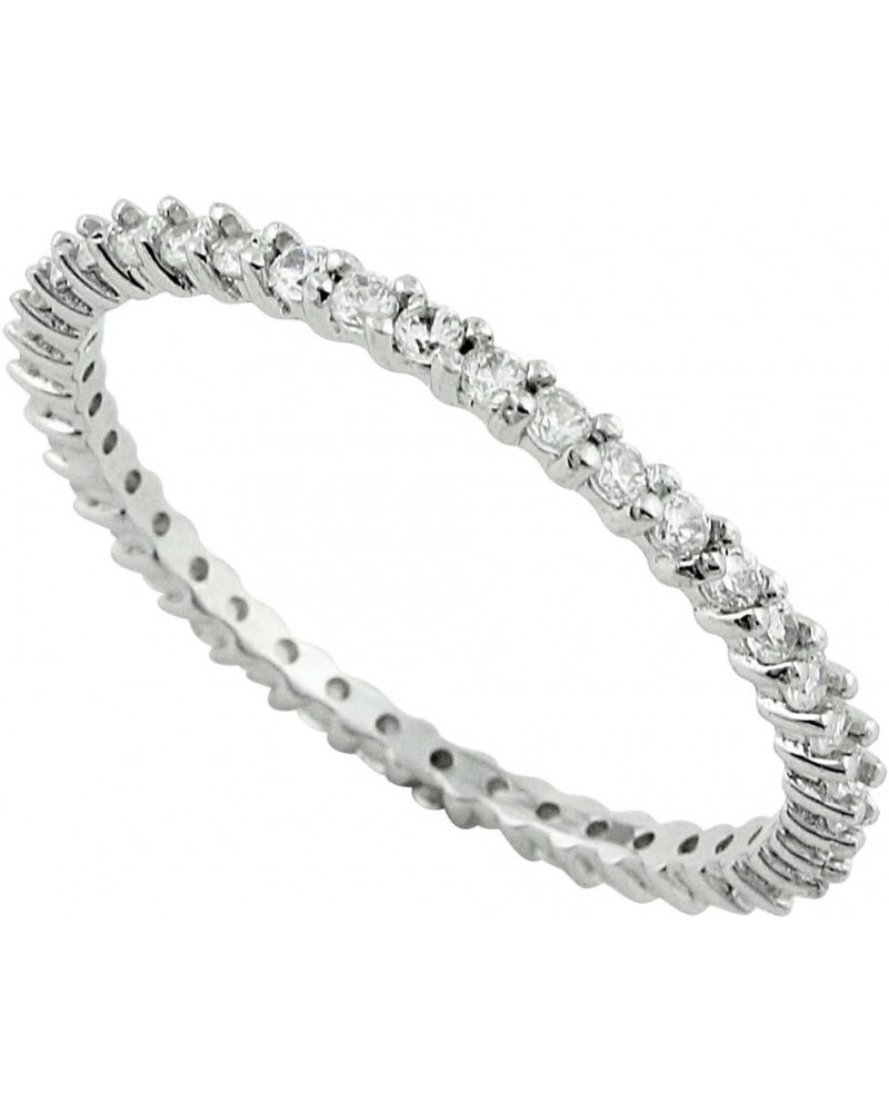 Cubic Zirconia Stackable Eternity Ring Sterling Silver (Sizes 3-15) Sterling Silver $9.97 Rings