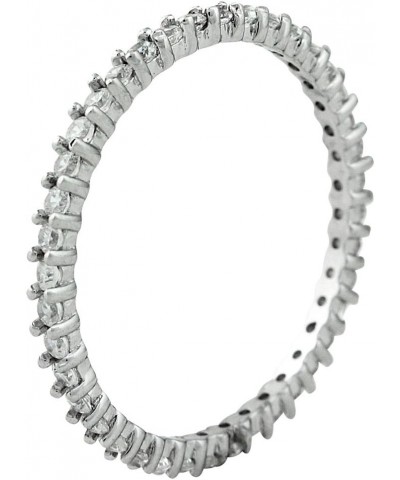 Cubic Zirconia Stackable Eternity Ring Sterling Silver (Sizes 3-15) Sterling Silver $9.97 Rings