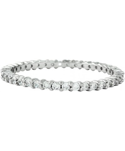 Cubic Zirconia Stackable Eternity Ring Sterling Silver (Sizes 3-15) Sterling Silver $9.97 Rings