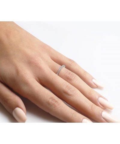 Cubic Zirconia Stackable Eternity Ring Sterling Silver (Sizes 3-15) Sterling Silver $9.97 Rings