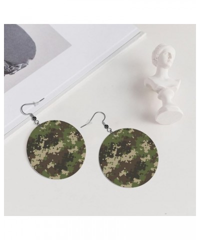 Black Cat Moon Earrings Faux Leather Round Earring Lightweight Dangle for Women Girls White10 $7.07 Earrings