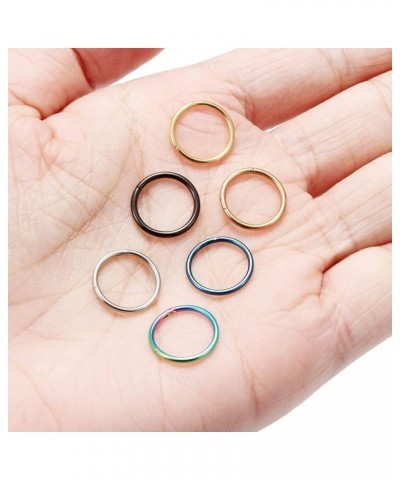 18G 16G Hinged Septum Rings Nose Rings for Women Men 316L Surgical Steel Hypoallergenic Septum Nose Hoop Ring Catilage Tragus...