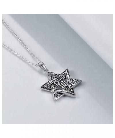 Star of David Necklace Sterling Sliver Abalone Shell Tree of Life Necklace Jewish Jewelry Gifts for Women Men chai $25.19 Nec...