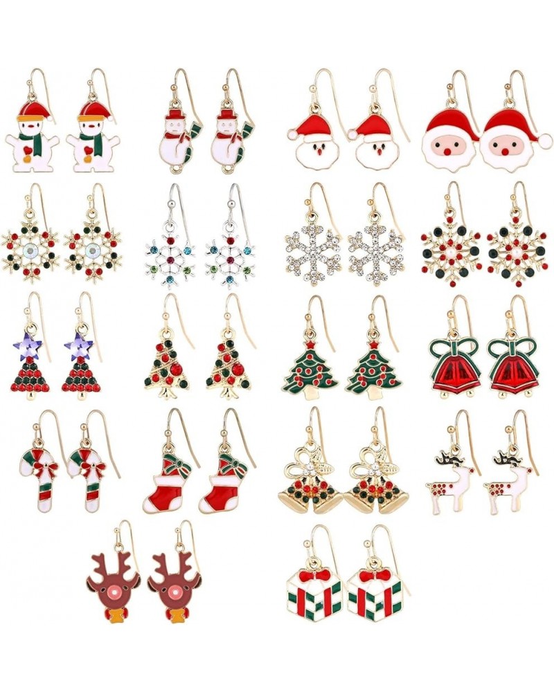 9-18 Pairs Women Christmas Earring Set, Cute Festive Jewelry Hypoallergenic Christmas Gifts for Kids Teens Girls (9 Pairs B S...