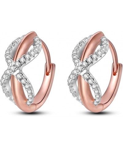 925 Sterling Silver Hoop Earrings for Women Girls Cute Huggie Earrings 5A Cubic Zirconia Timeless $10.63 Earrings