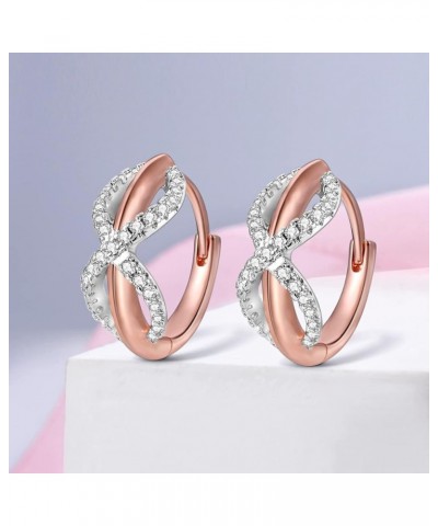 925 Sterling Silver Hoop Earrings for Women Girls Cute Huggie Earrings 5A Cubic Zirconia Timeless $10.63 Earrings