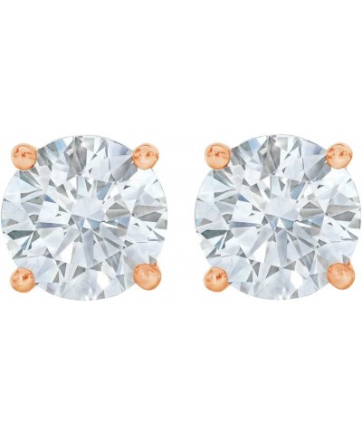 Round Diamond stud (IGI Certified 0.70 ct & up) ScrewBack 14K 0.04ct-2.00ct Clarity-I3 Rose Gold 0.65 carats $50.33 Earrings