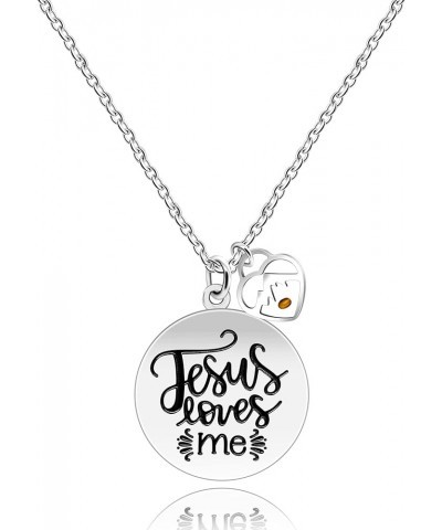 Jesus Loves Me Necklace with Real Mustard Seed Charms Christian Pendant Stainless Steel Heart Mountain $8.25 Necklaces