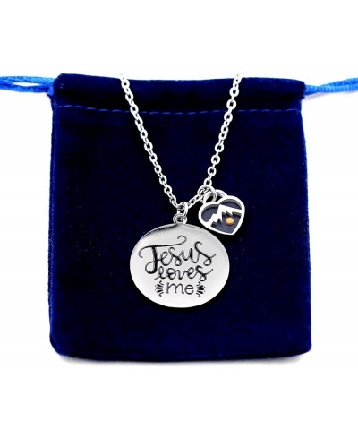 Jesus Loves Me Necklace with Real Mustard Seed Charms Christian Pendant Stainless Steel Heart Mountain $8.25 Necklaces