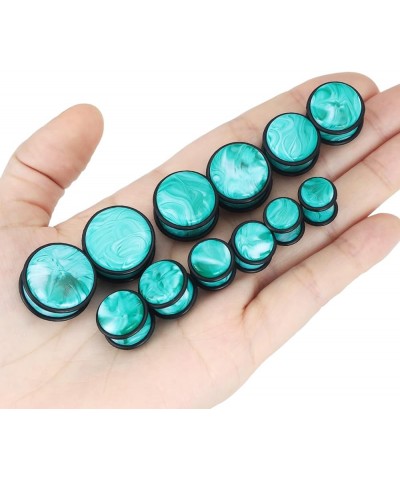 00G-20mm Ear Stretching Kit 36PCS Big Gauge Taper Kit Large Acrylic Tunnel Plug Spiral Set 36pcs, Turquoise White $17.04 Body...