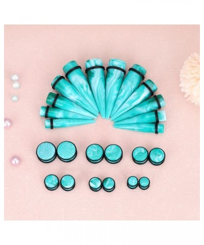 00G-20mm Ear Stretching Kit 36PCS Big Gauge Taper Kit Large Acrylic Tunnel Plug Spiral Set 36pcs, Turquoise White $17.04 Body...