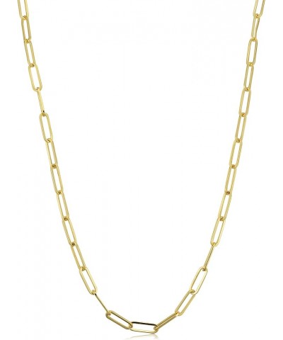 14k Yellow Gold 3.2 mm Polished Capsule Paperclip Chain Necklace (18, 20, 24, 30 or 36 inch) 16.0 Inches $156.95 Necklaces