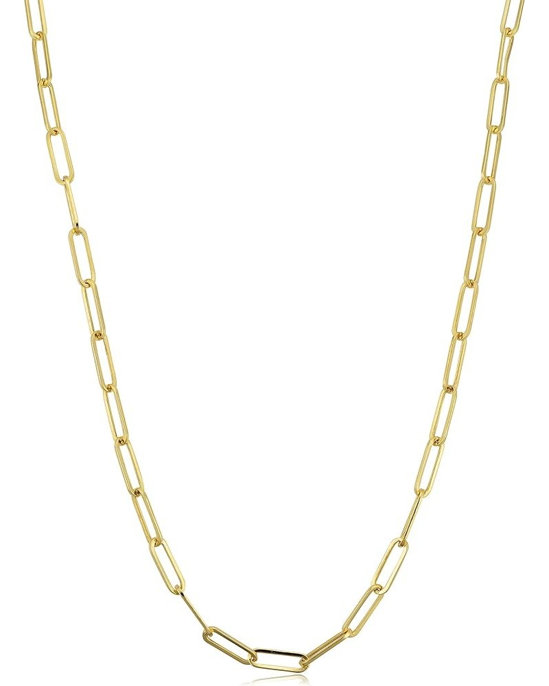 14k Yellow Gold 3.2 mm Polished Capsule Paperclip Chain Necklace (18, 20, 24, 30 or 36 inch) 16.0 Inches $156.95 Necklaces