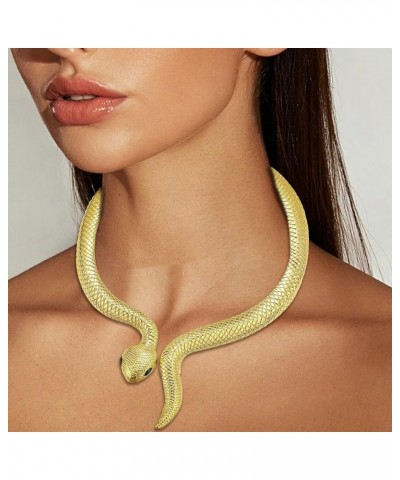 Snake Necklace for Women Layered Snake Pendant Necklace Gold Chunky Snake Choker Necklace for Teen Girls Halloween Snake Jewe...