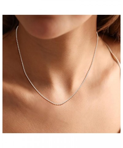 925 Sterling Silver Necklace Chain for Women Girls-1.1&1.5mm Chain Necklace 22k Gold Plated/Silver Necklaces for Women Thin &...