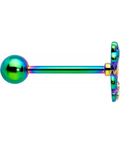 Stainless Steel Rainbow 3D Dragon Top Barbell Tongue Ring $6.71 Body Jewelry