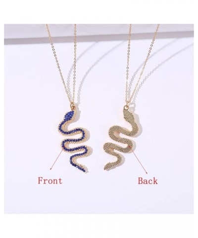 Snake Necklace for Women Men Colorful Zirconia Rhinestone Cobra Snake Animal Pendant Necklace Girls Cool Snake Jewelry Green ...