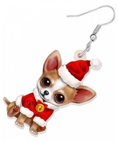 Cute Christmas Dog Earrings Dangle Jewelry for Girls Women Gifts Charms Chihuahua D $7.07 Earrings