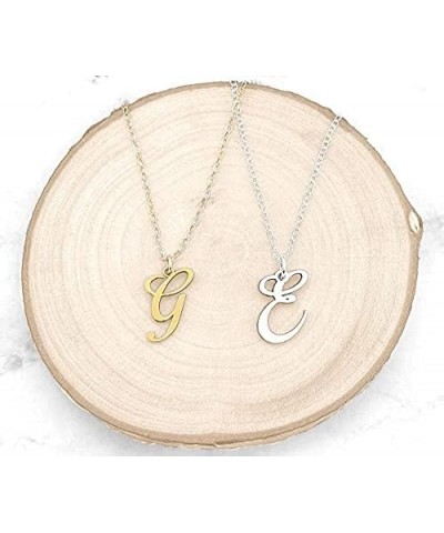 A-Z Letter Pendant Necklace for Women 14k Gold/Rose Gold Plated or 925 Sterling Silver Cute Pretty Dainty Girls Women's Capit...