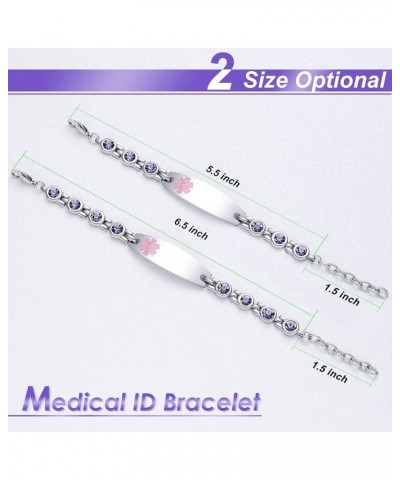 Medical Alert Bracelets for Women Men Free Engraving, Personalized Customizable Medical ID Bracelet, Includes an Emergency Me...