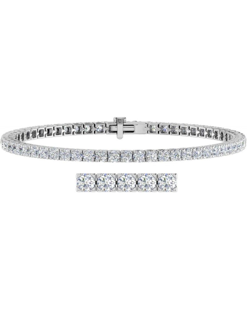 2 to 7 Carat Diamond Tennis Bracelet in 14K Gold (7 Inch) - IGI Certified (I1-I2 Clarity) White Gold 4.0 carats $777.10 Brace...