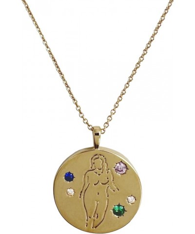 Woman Body Femme Esprit Pendant Necklace | Dainty Minimalist Fun Jewelry Gold $17.21 Necklaces