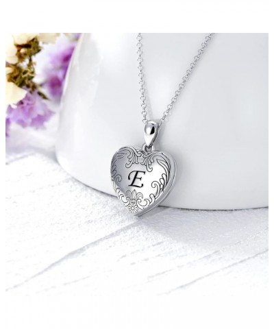 10K 14K 18K Solid White Gold/Plated Gold Locket Cameo Initial Heart Locket Necklace That Holds Pictures Personalized Photo Lo...