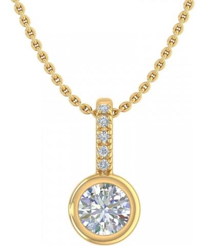 1/5 to 1/3 Carat Solitaire Diamond Pendant Necklace in 14K Gold (Included Silver Chain) Yellow Gold 0.2 carats $74.40 Necklaces