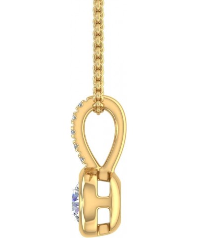 1/5 to 1/3 Carat Solitaire Diamond Pendant Necklace in 14K Gold (Included Silver Chain) Yellow Gold 0.2 carats $74.40 Necklaces